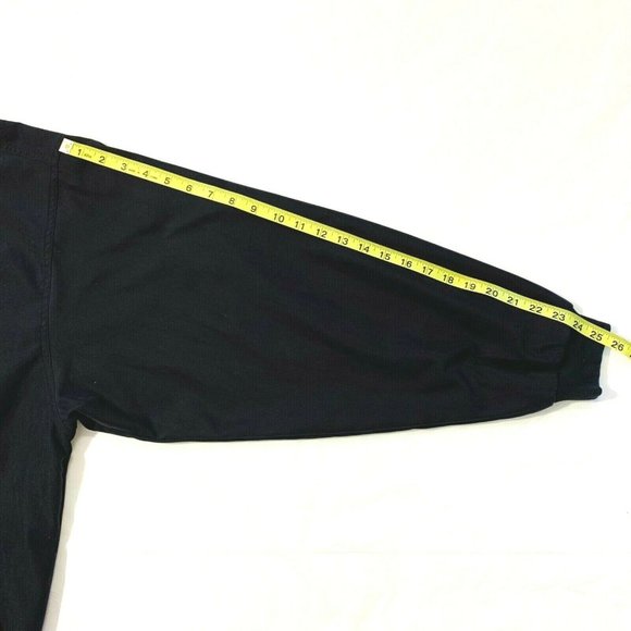Vintage Slazenger Golf Lined Windbreaker XL Pullover Button Sweatshirt Black EUC - Picture 10 of 12